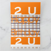 おもしろいデザイン（オレンジと格子模様） カード (内部)