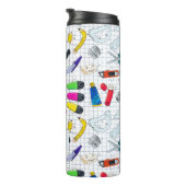 おもしろいデザイン。カスタムイニシャル。 タンブラー (回転右)