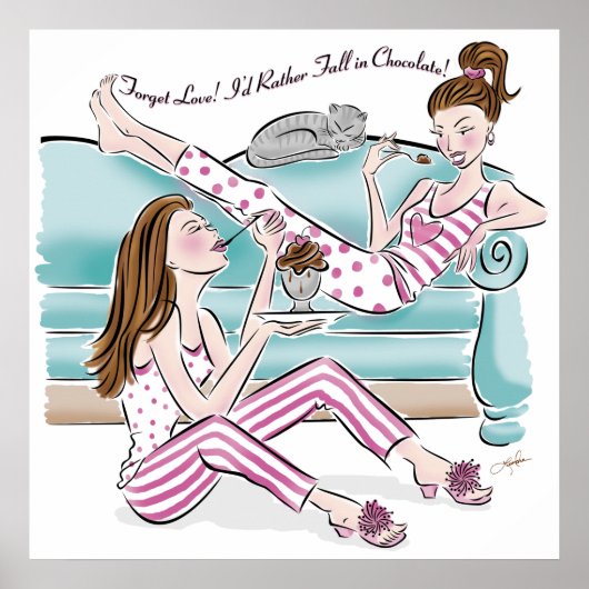 おもしろいデザートフレンズ忘れラブポスター ポスター (正面)