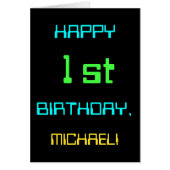 おもしろいデジタルコンピューティングをテーマにした第1誕生日 (正面)