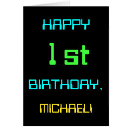 おもしろいデジタルコンピューティングをテーマにした第1誕生日