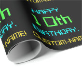 おもしろいデジタルコンピューティングをテーマにした10誕生日 ラッピングペーパー