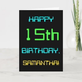 おもしろいデジタルコンピューティングをテーマにした15誕生日 カード