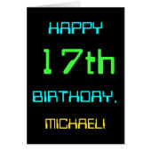 おもしろいデジタルコンピューティングをテーマにした17誕生日 (正面)