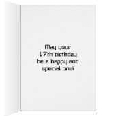 おもしろいデジタルコンピューティングをテーマにした17誕生日 (内側 (右))