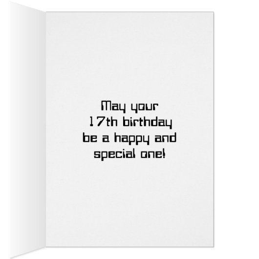 おもしろいデジタルコンピューティングをテーマにした17誕生日 (内側 (右))