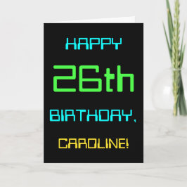 おもしろいデジタルコンピューティングをテーマにした26誕生日 カード