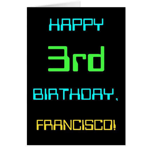 おもしろいデジタルコンピューティングをテーマにした3回目の誕生日 (正面)