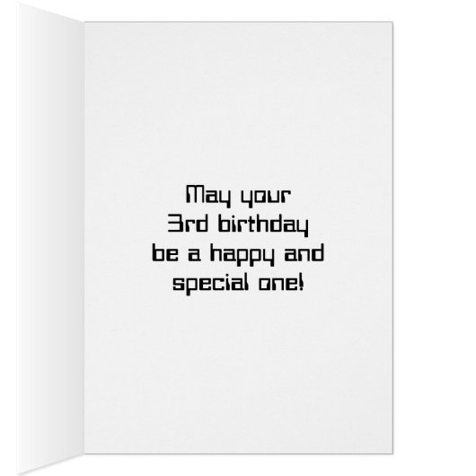 おもしろいデジタルコンピューティングをテーマにした3回目の誕生日 (内側 (右))