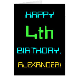 おもしろいデジタルコンピューティングをテーマにした4歳の誕生日