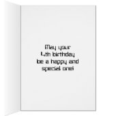 おもしろいデジタルコンピューティングをテーマにした4歳の誕生日 (内側 (右))