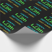 おもしろいデジタルコンピューティングをテーマにした40歳の誕生日 ラッピングペーパー (角)