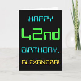 おもしろいデジタルコンピューティングをテーマにした42誕生日 カード