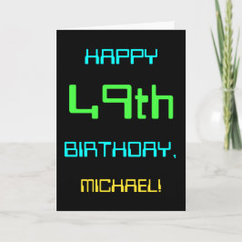 おもしろいデジタルコンピューティングをテーマにした49誕生日 カード