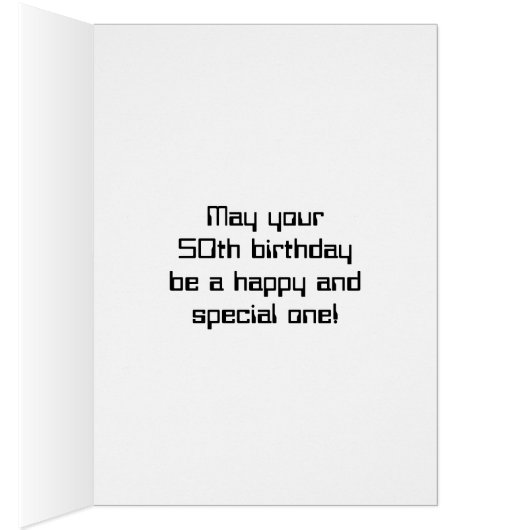 おもしろいデジタルコンピューティングをテーマにした50誕生日 (内側 (右))