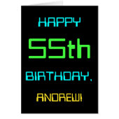 おもしろいデジタルコンピューティングをテーマにした55誕生日 (正面)