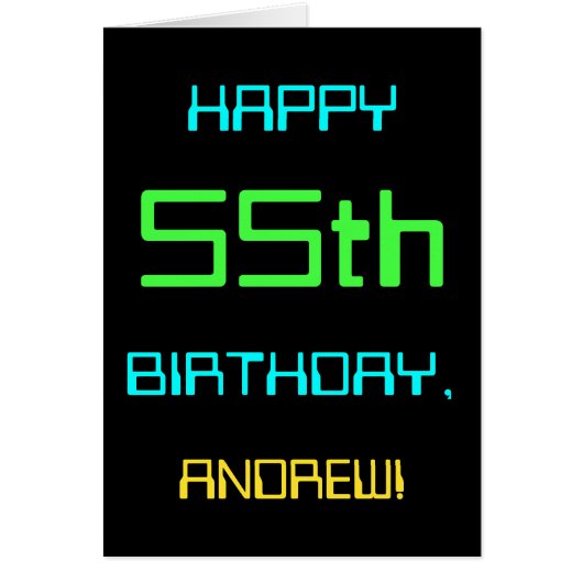 おもしろいデジタルコンピューティングをテーマにした55誕生日 (正面)