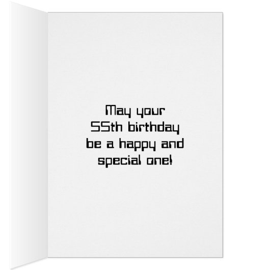 おもしろいデジタルコンピューティングをテーマにした55誕生日 (内側 (右))