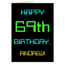 おもしろいデジタルコンピューティングをテーマにした69誕生日