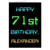 おもしろいデジタルコンピューティングをテーマにした71誕生日 (正面)