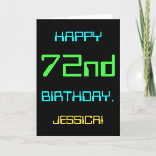 おもしろいデジタルコンピューティングをテーマにした72誕生日 カード