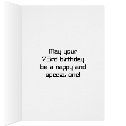 おもしろいデジタルコンピューティングをテーマにした73誕生日 (内側 (右))