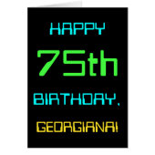 おもしろいデジタルコンピューティングをテーマにした75誕生日 (正面)