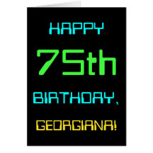 おもしろいデジタルコンピューティングをテーマにした75誕生日