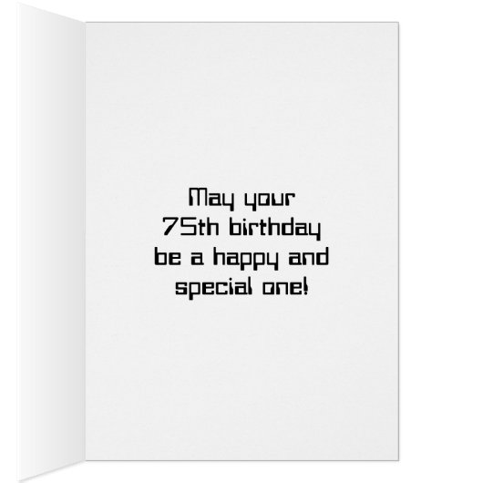 おもしろいデジタルコンピューティングをテーマにした75誕生日 (内側 (右))