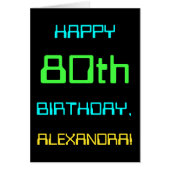 おもしろいデジタルコンピューティングをテーマにした80誕生日 (正面)