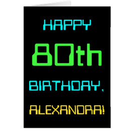 おもしろいデジタルコンピューティングをテーマにした80誕生日