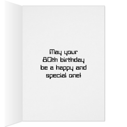 おもしろいデジタルコンピューティングをテーマにした80誕生日 (内側 (右))