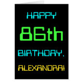 おもしろいデジタルコンピューティングをテーマにした86誕生日 (正面)