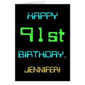 おもしろいデジタルコンピューティングをテーマにした91誕生日 (正面)