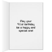 おもしろいデジタルコンピューティングをテーマにした91誕生日 (内側 (右))