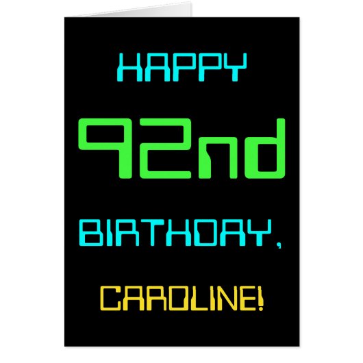 おもしろいデジタルコンピューティングをテーマにした92誕生日 (正面)