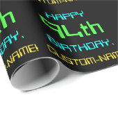 おもしろいデジタルコンピューティングをテーマにした94誕生日 ラッピングペーパー (ロールコーナー)