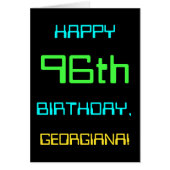 おもしろいデジタルコンピューティングをテーマにした96誕生日 (正面)