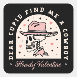 おもしろいデートすることカウボーイ国の日付独身の引用文 スクエアシール