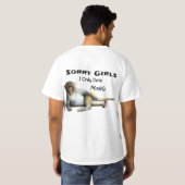 おもしろいデートすること皮肉 Tシャツ (裏面フル)