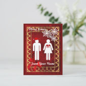 おもしろいトイレのサイン シーズンポストカード (スタンド正面)