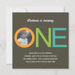 おもしろいトゥビーワンフォト誕生日招待状-青 招待状