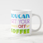 おもしろいトゥーカンプンマグカラフル- Bird ジャンボコーヒーマグカップ (右)