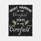 おもしろいトウモロコシ畑で何が起こるか農場の生活 フリースブランケット (正面)