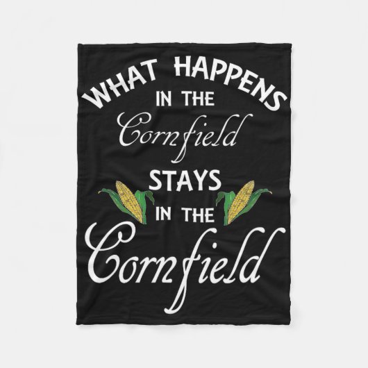 おもしろいトウモロコシ畑で何が起こるか農場の生活 フリースブランケット (正面)