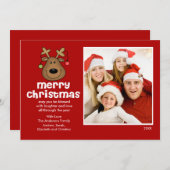 おもしろいトナイダークリスマスフラットフォトカード 招待状 (正面/裏面)