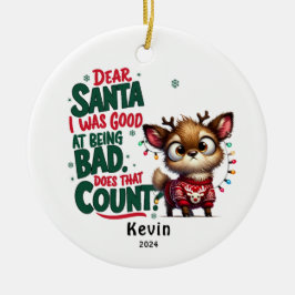 おもしろいトナイ親愛ア・サンタクリいけなス セラミックオーナメント