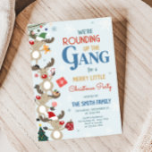 おもしろいトナカイのクリスマスパーティー 招待状