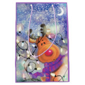 おもしろいトナカイのクリスマス ギフトバッグ (正面)
