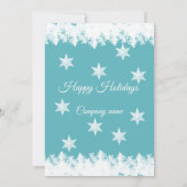 おもしろいトナカイのサンタのクリスマス企業のパーティー 招待状 (裏面)